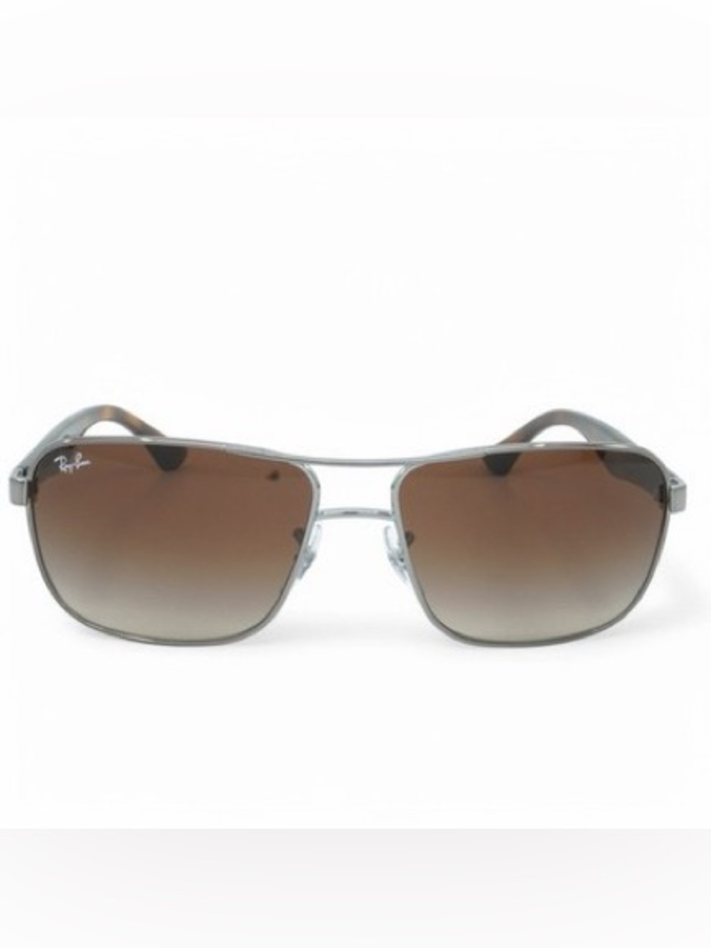 Silver Frame Sunglasses with Dark Lenses.